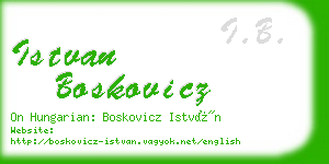 istvan boskovicz business card